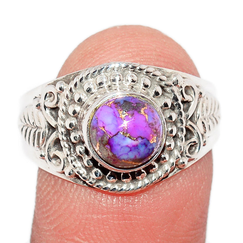 Fine Filigree - Purple Copper Turquoise Ring - PCTR677