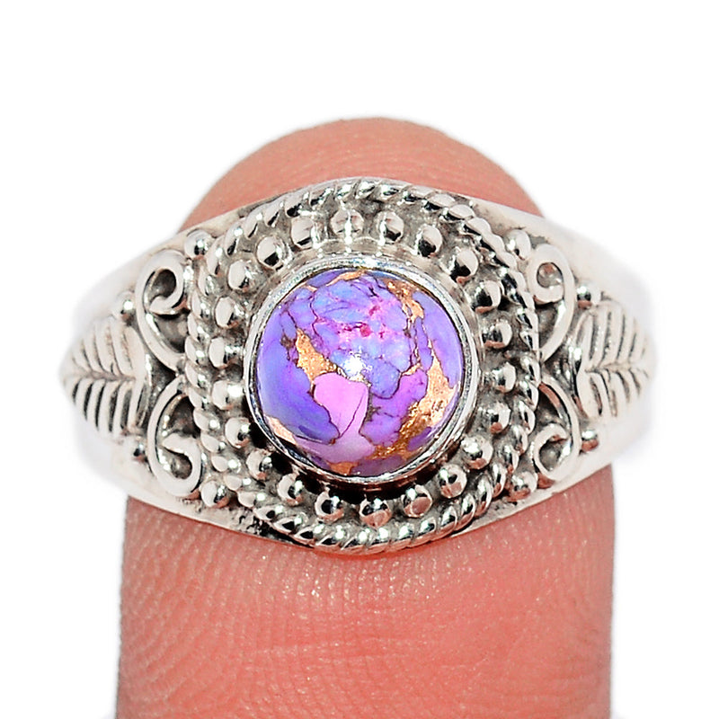 Fine Filigree - Purple Copper Turquoise Ring - PCTR685