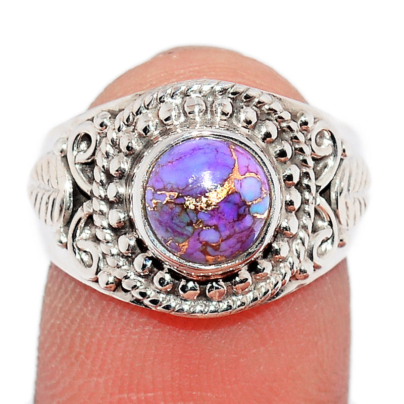 Fine Filigree - Purple Copper Turquoise Ring - PCTR686