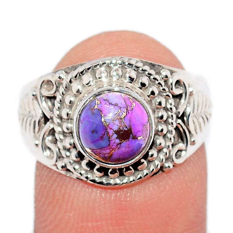 Fine Filigree - Purple Copper Turquoise Ring - PCTR690