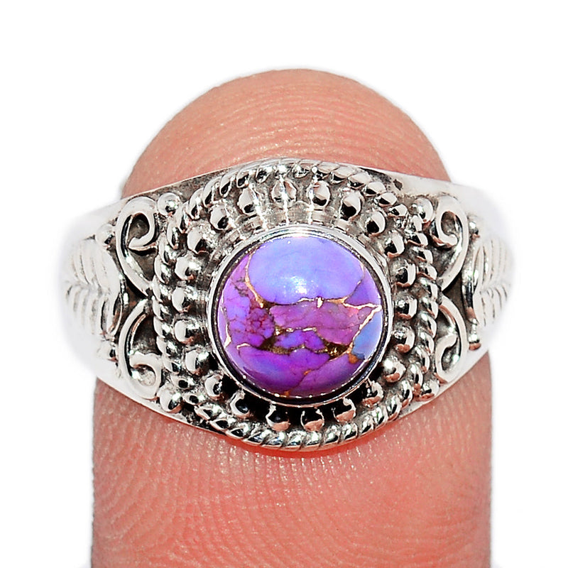 Fine Filigree - Purple Copper Turquoise Ring - PCTR695