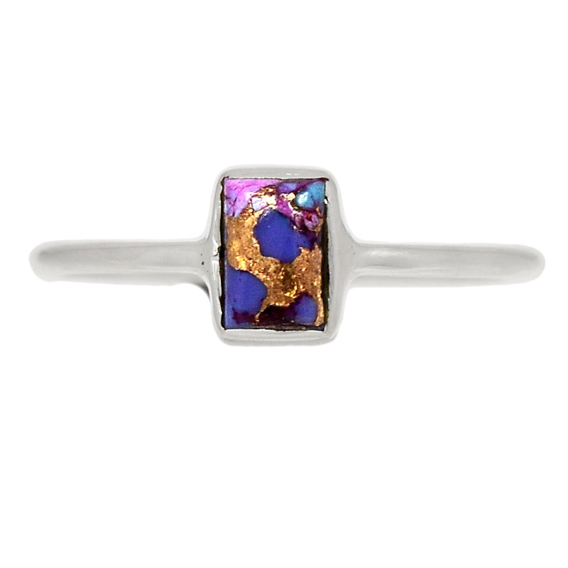 Small Plain - Purple Copper Turquoise Ring - PCTR767