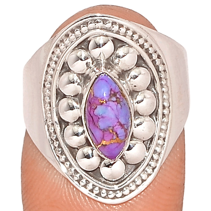 Fine Filigree - Purple Copper Turquoise Ring - PCTR768