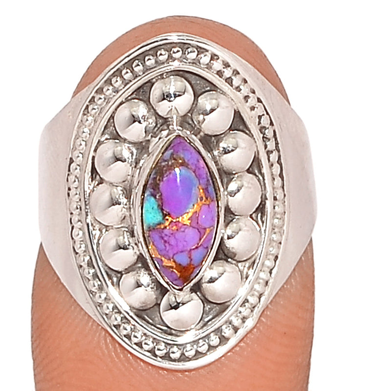 Fine Filigree - Purple Copper Turquoise Ring - PCTR773