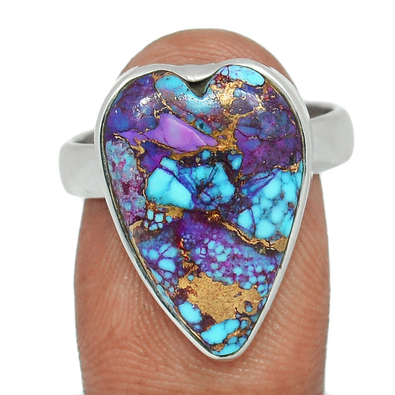 Heart - Purple Copper Turquoise Ring - PCTR866
