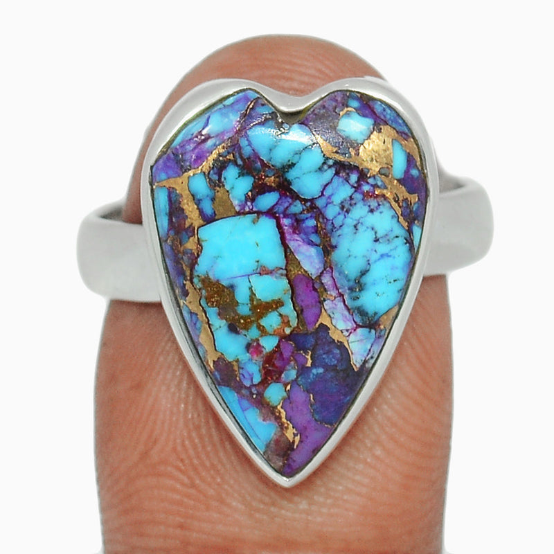 Heart - Purple Copper Turquoise Ring - PCTR876