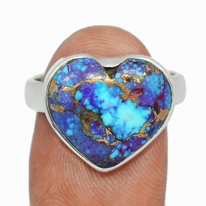 Heart - Purple Copper Turquoise Ring - PCTR890