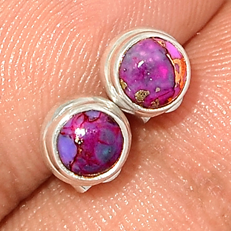 Purple Copper Turquoise Studs - PCTS253