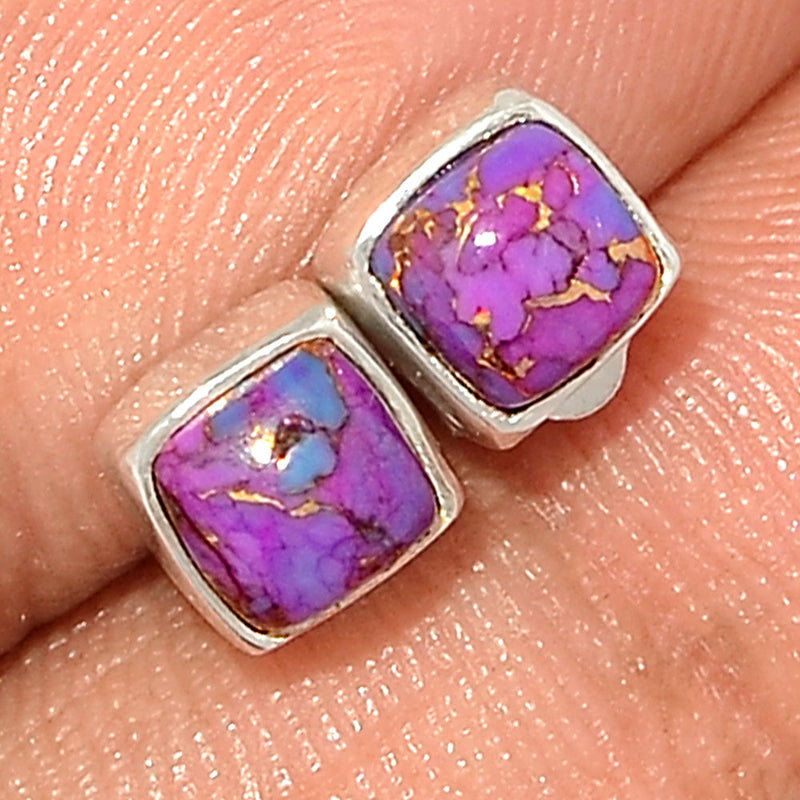 Purple Copper Turquoise Studs - PCTS254