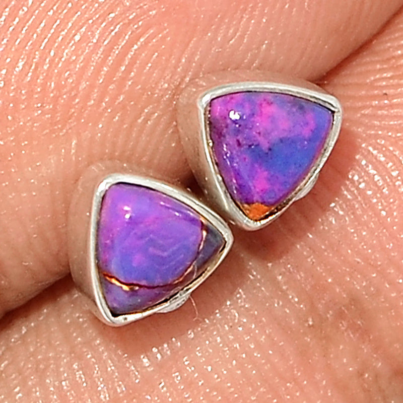 Purple Copper Turquoise Studs - PCTS255