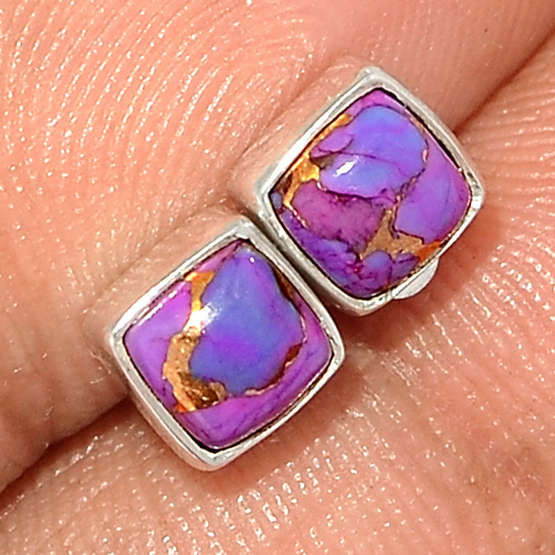 Purple Copper Turquoise Studs - PCTS256