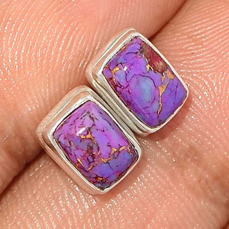 Purple Copper Turquoise Studs - PCTS258