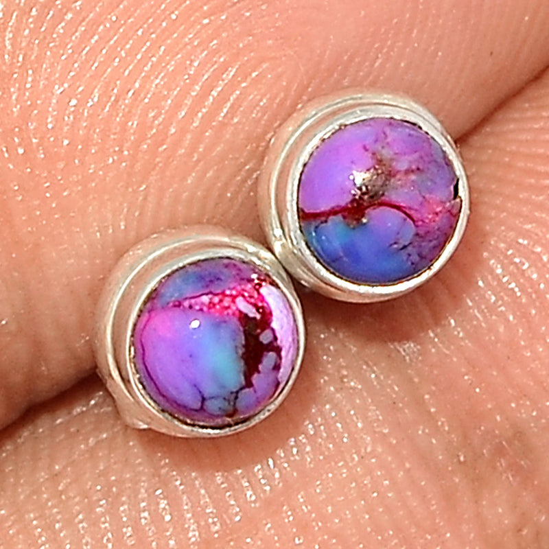 Purple Copper Turquoise Studs - PCTS259