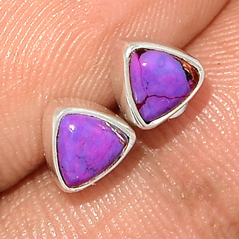 Purple Copper Turquoise Studs - PCTS263