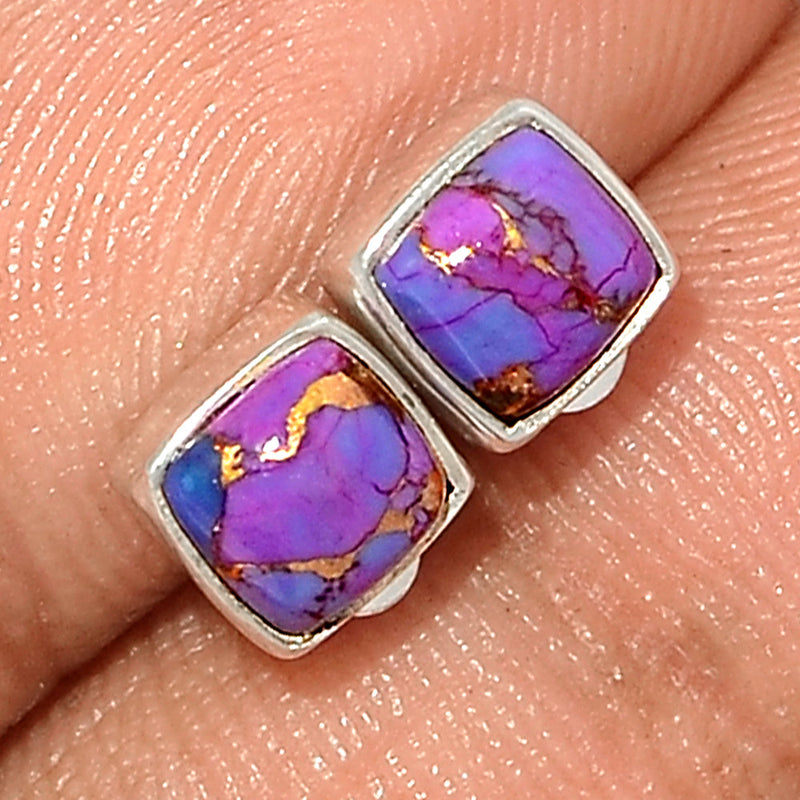 Purple Copper Turquoise Studs - PCTS265
