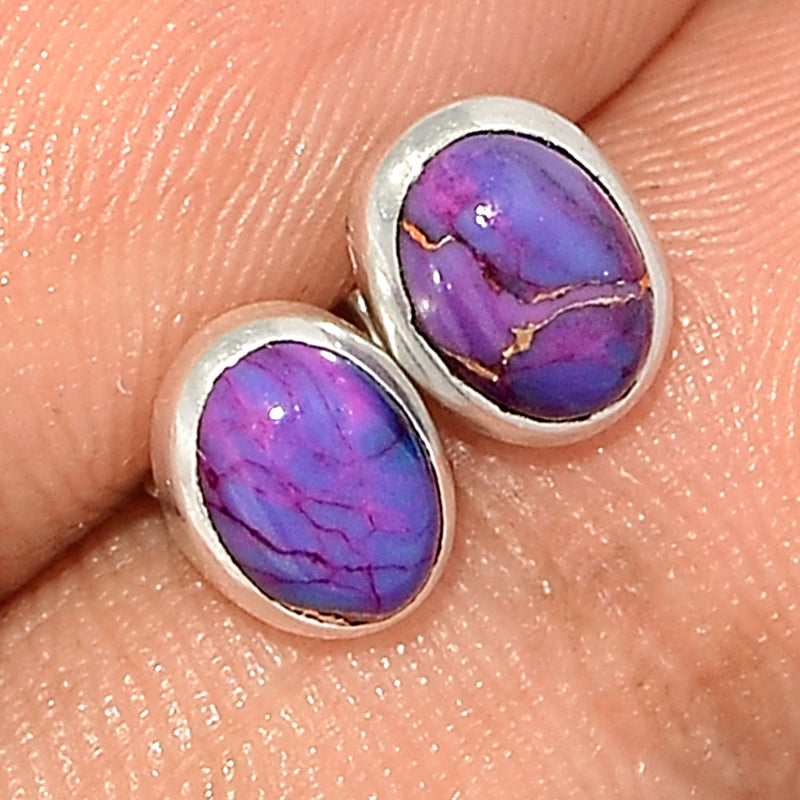 Purple Copper Turquoise Studs - PCTS266