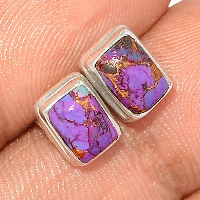 Purple Copper Turquoise Studs - PCTS268