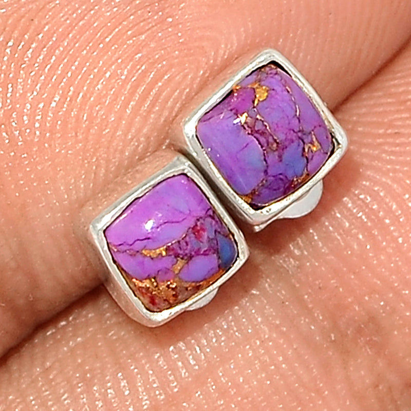 Purple Copper Turquoise Studs - PCTS269
