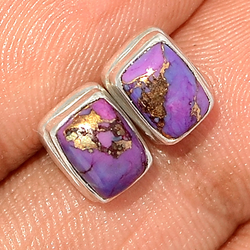 Purple Copper Turquoise Studs - PCTS270