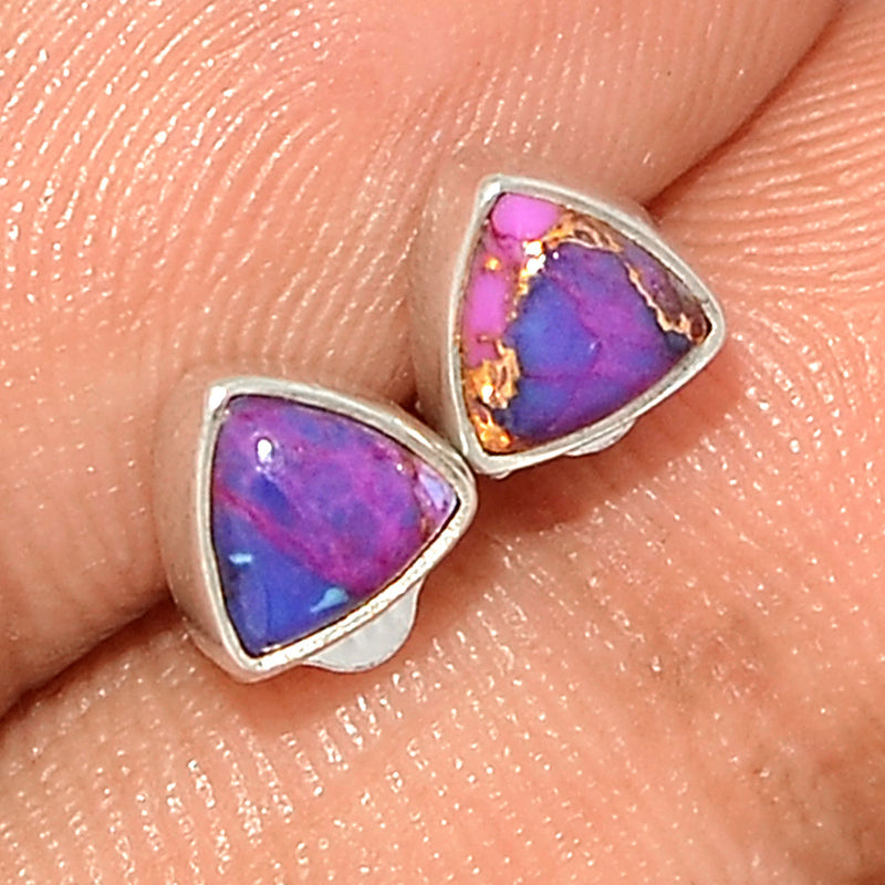 Purple Copper Turquoise Studs - PCTS273