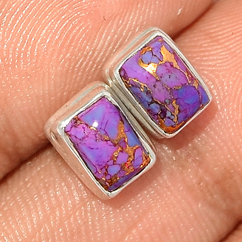 Purple Copper Turquoise Studs - PCTS274