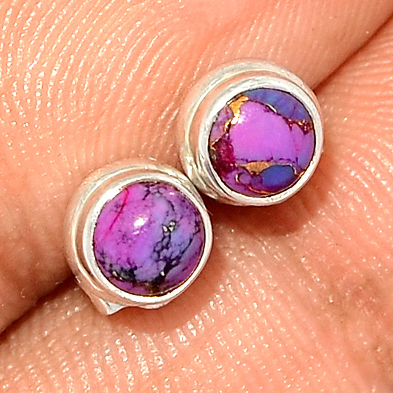 Purple Copper Turquoise Studs - PCTS277