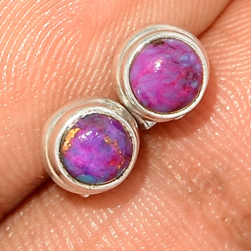 Purple Copper Turquoise Studs - PCTS280