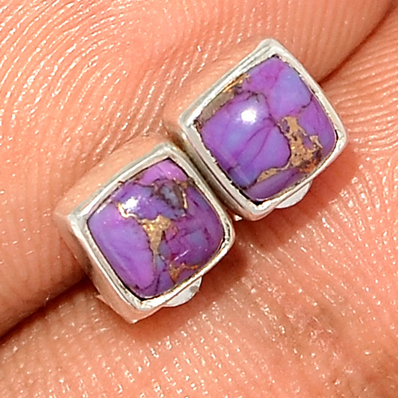 Purple Copper Turquoise Studs - PCTS281