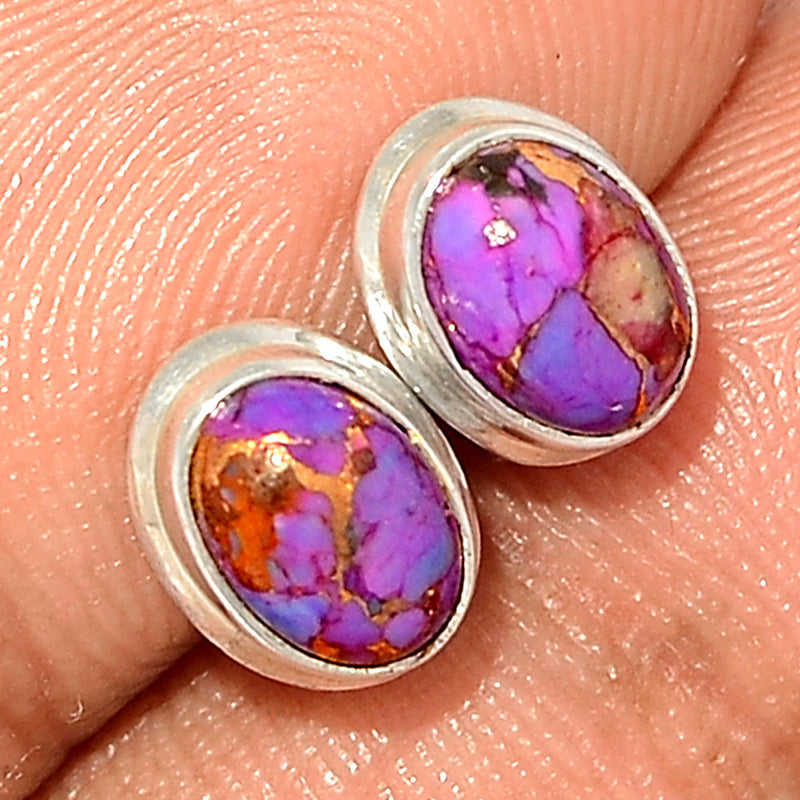 Purple Copper Turquoise Studs - PCTS282