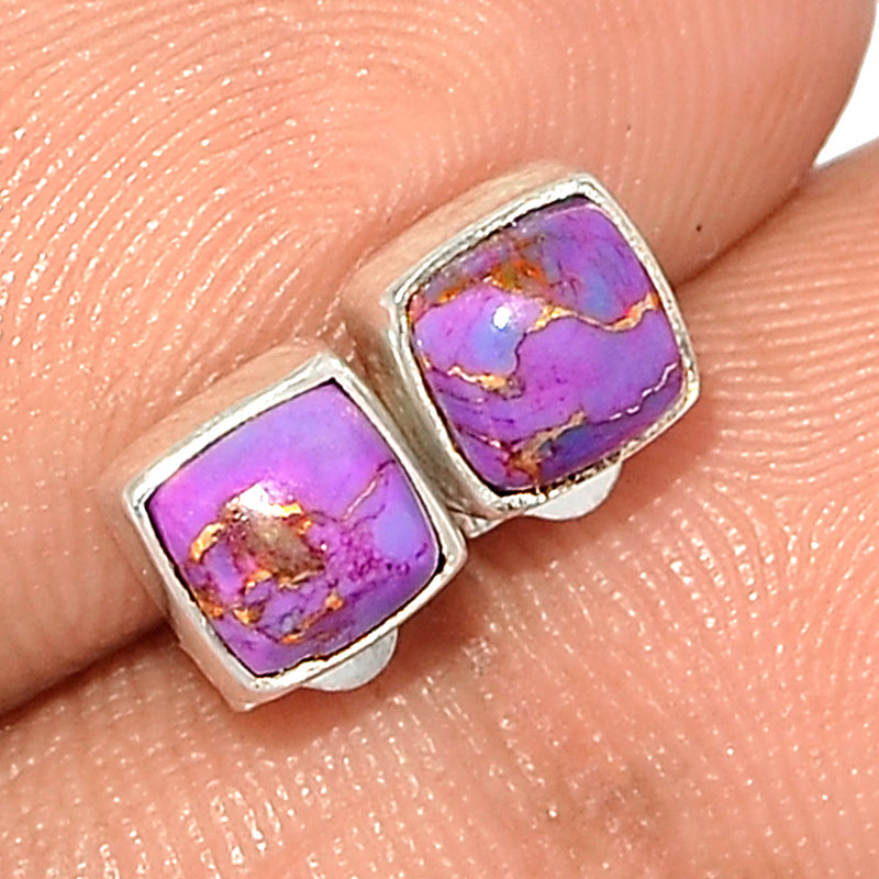 Purple Copper Turquoise Studs - PCTS285
