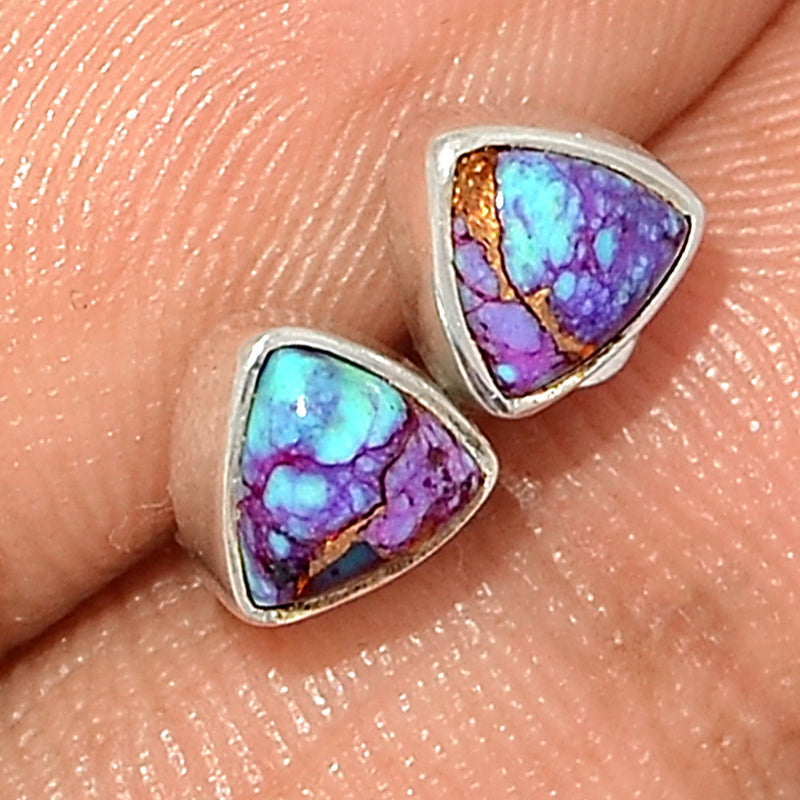 Purple Copper Turquoise Studs - PCTS286