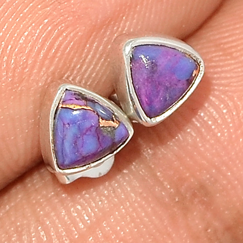 Purple Copper Turquoise Studs - PCTS288
