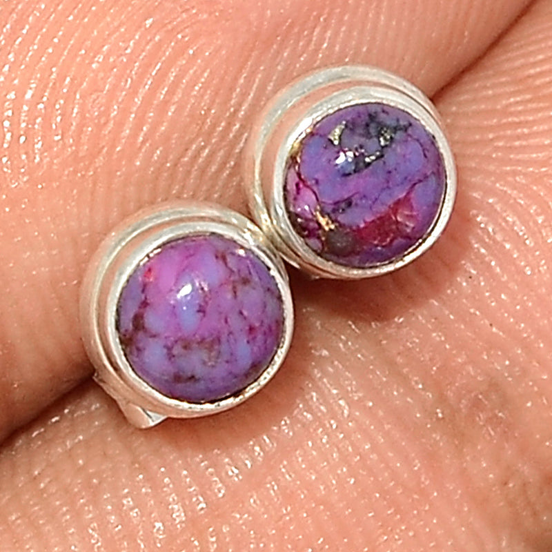 Purple Copper Turquoise Studs - PCTS295