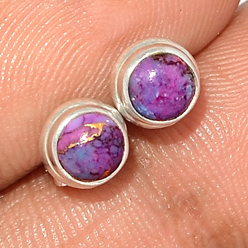 Purple Copper Turquoise Studs - PCTS297
