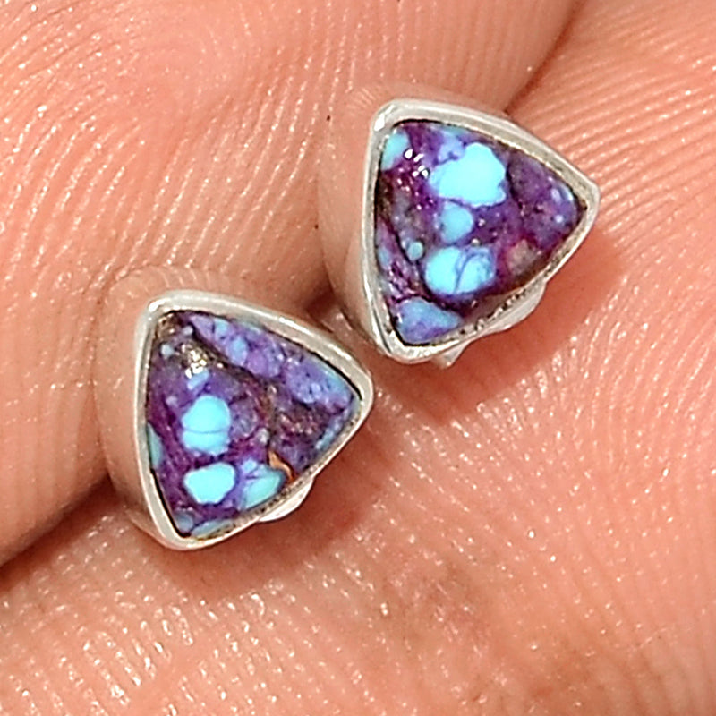 Purple Copper Turquoise Studs - PCTS298