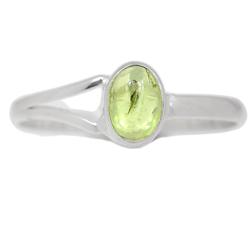 Small Plain - Peridot Cabochon Ring - PDCR26