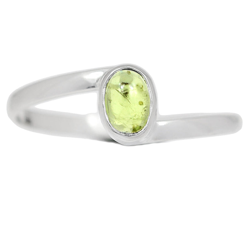 Small Plain - Peridot Cabochon Ring - PDCR27