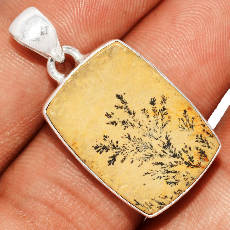 1.3" Psilomelane Dendrite German Pendants - PDGP821