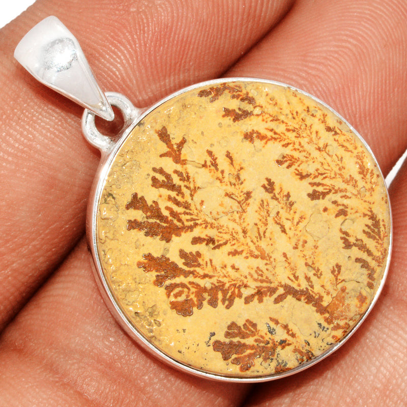 1.5" Psilomelane Dendrite German Pendants - PDGP829