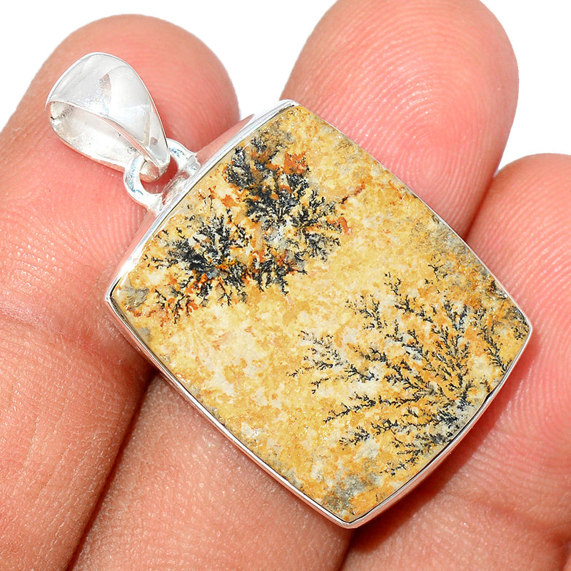 1.3" Psilomelane Dendrite German Pendants - PDGP960