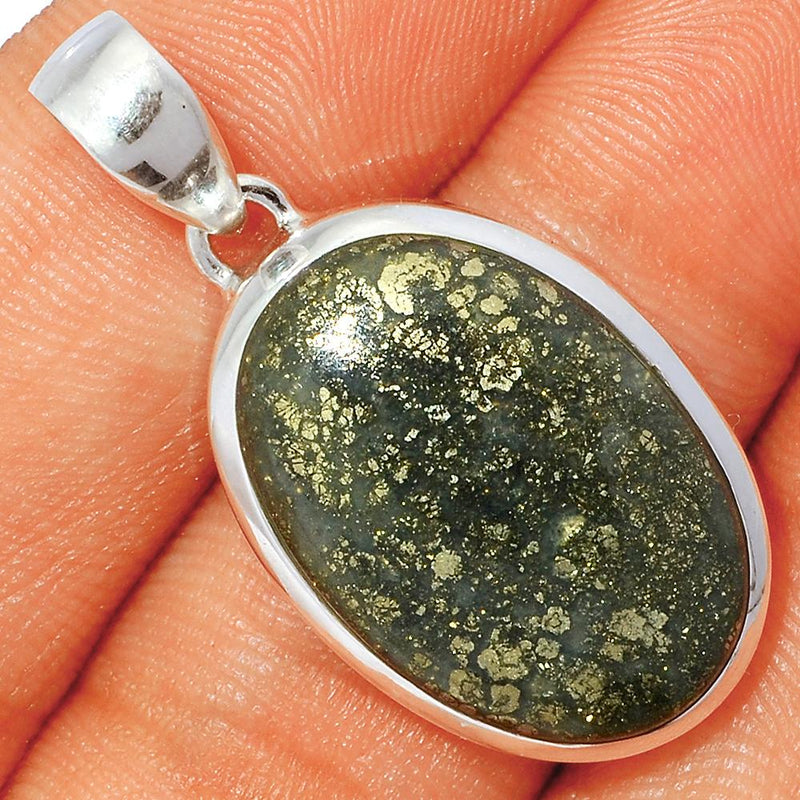 1.3" Pyrite In Agate Pendants - PIAP320