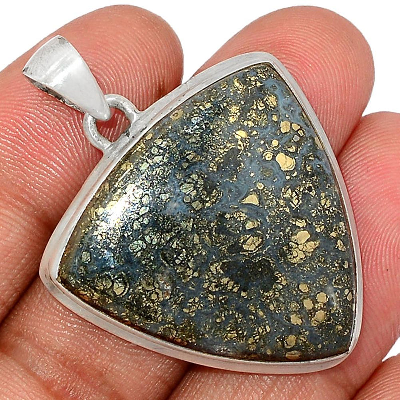 1.6" Pyrite In Agate Pendants - PIAP350
