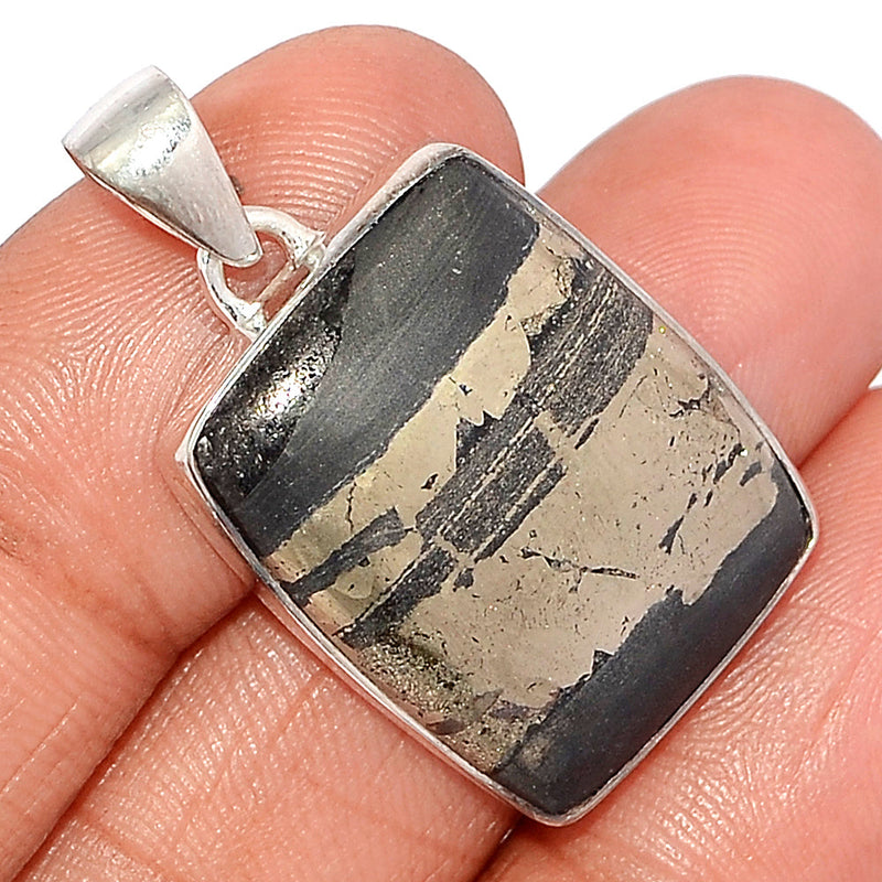 1.3" Pyrite In Basalt Pendants - PIBP132