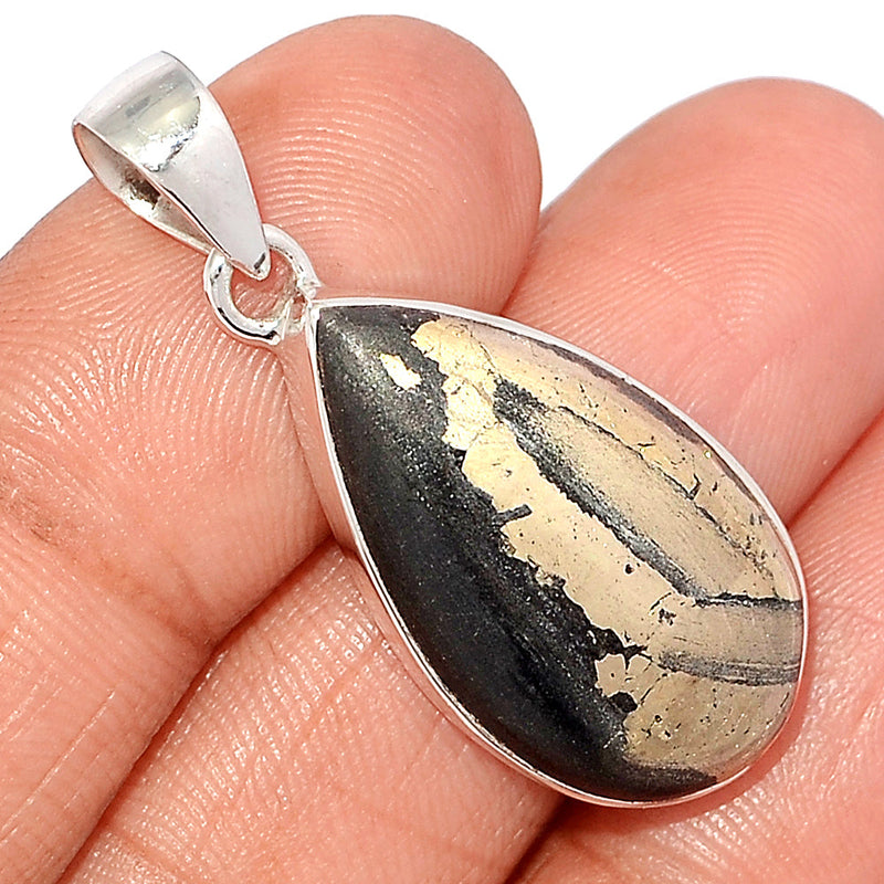 1.5" Pyrite In Basalt Pendants - PIBP139