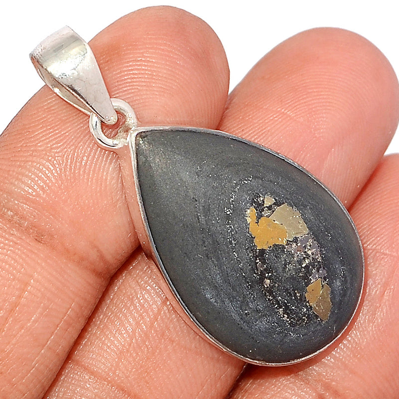 1.7" Pyrite In Basalt Pendants - PIBP149