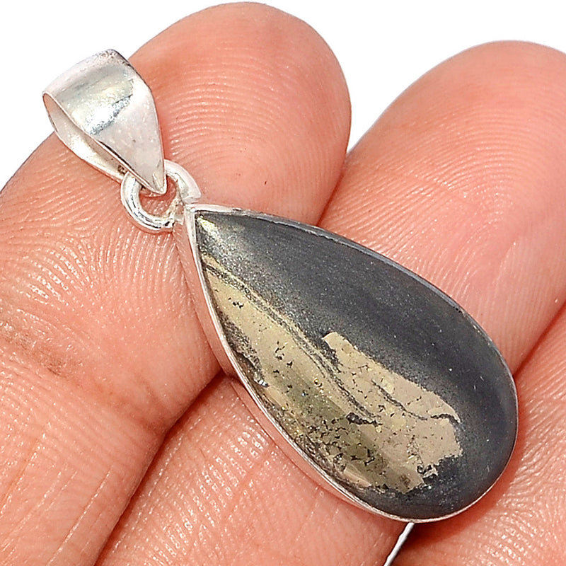 1.5" Pyrite In Basalt Pendants - PIBP150