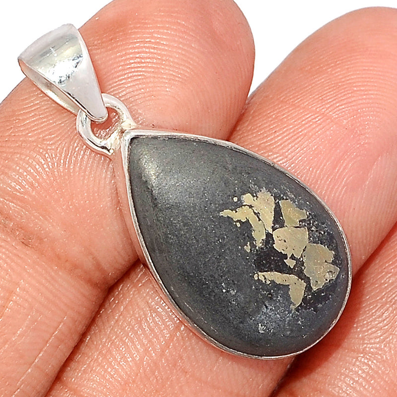 1.3" Pyrite In Basalt Pendants - PIBP156