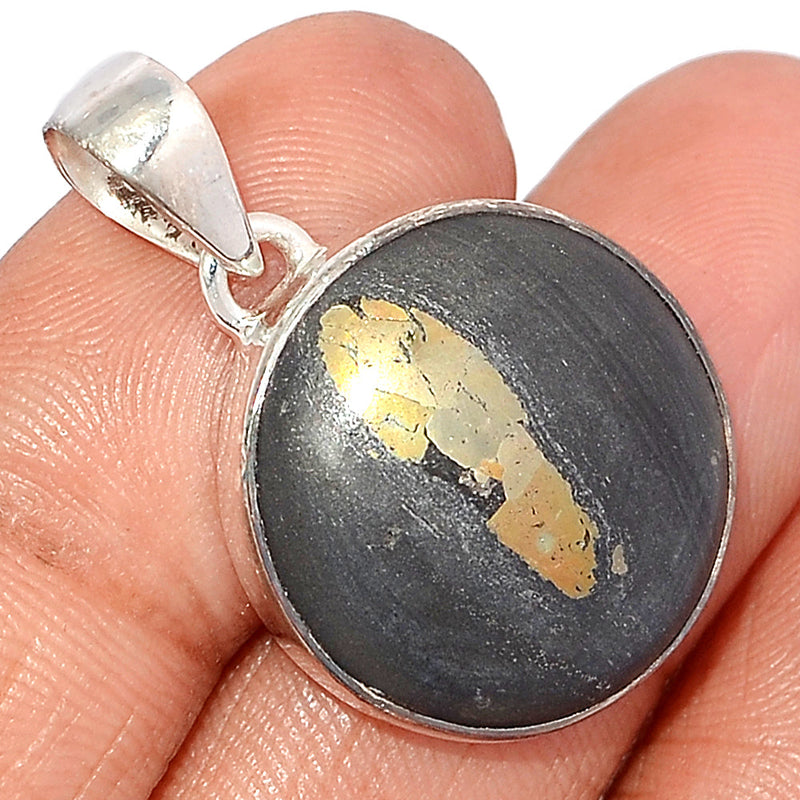 1.2" Pyrite In Basalt Pendants - PIBP161