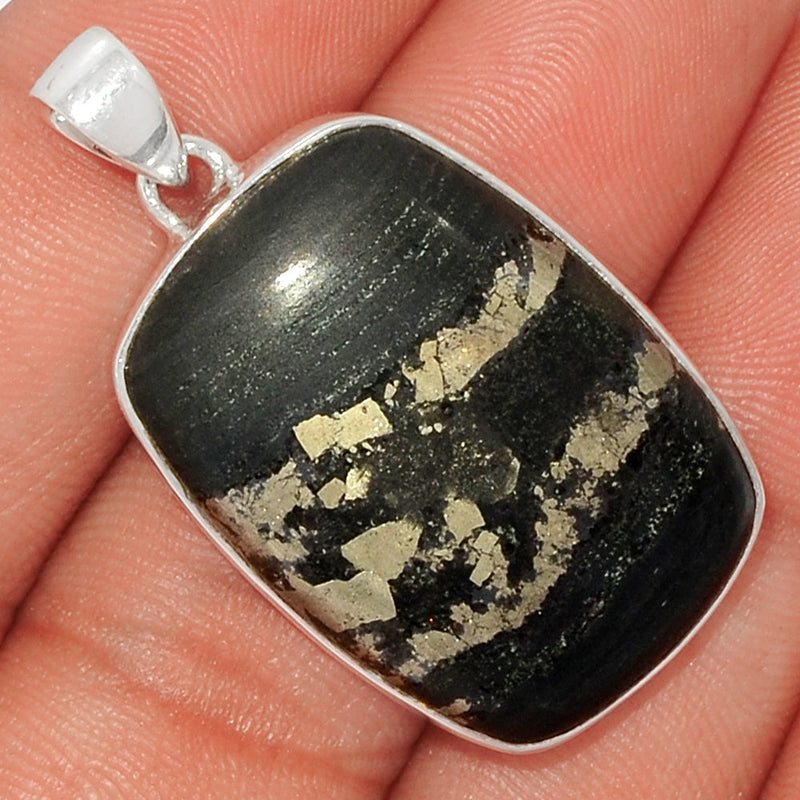 1.6" Pyrite In Basalt Pendants - PIBP32