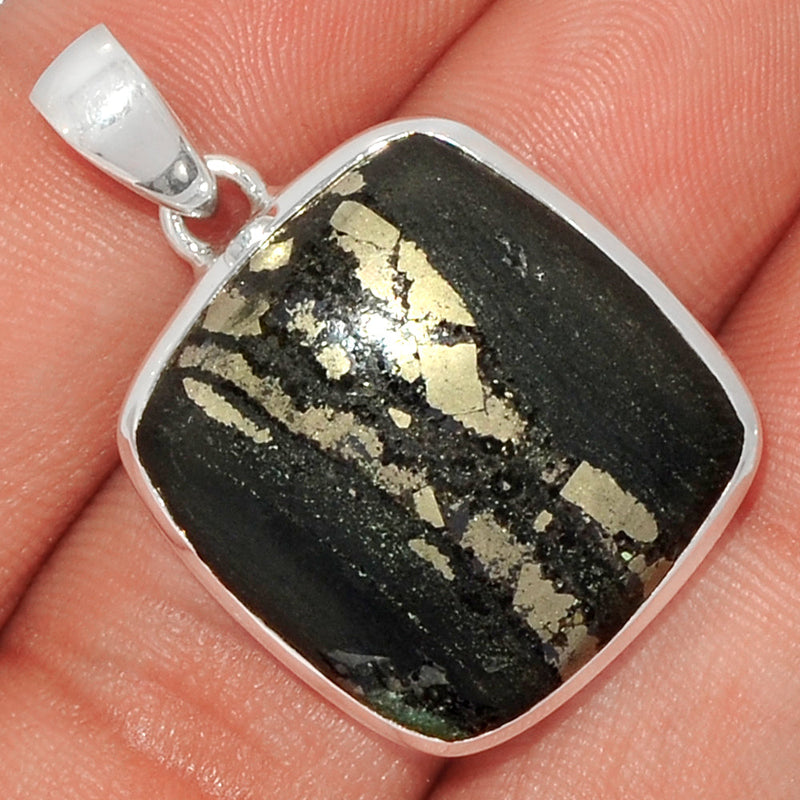 1.3" Pyrite In Basalt Pendants - PIBP33